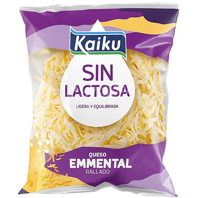 Queso emmental rallado sin lactosa