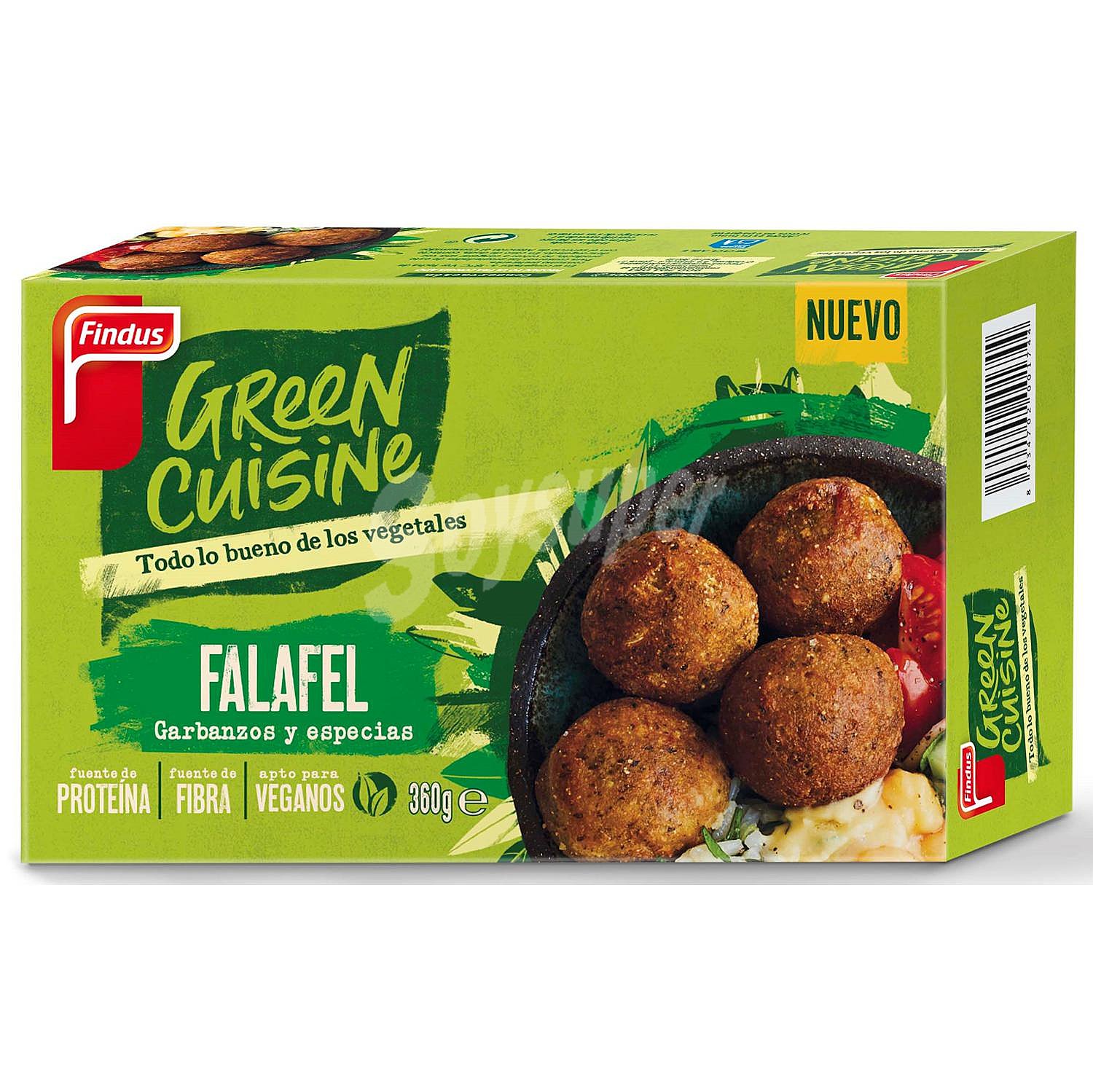 Falafel (combinación de garbanzos y especias) green cuisine