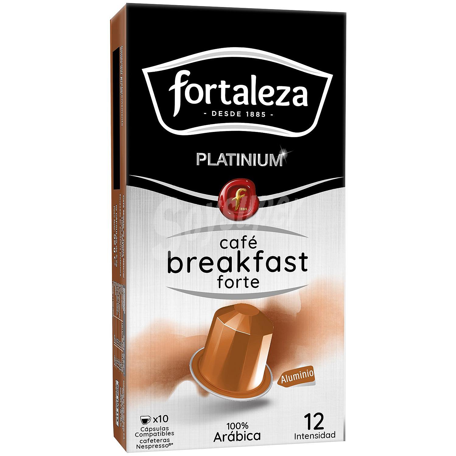 Café Breakfast Forte Intensidad 12 en cápsulas compatibles con Nespresso Platinium