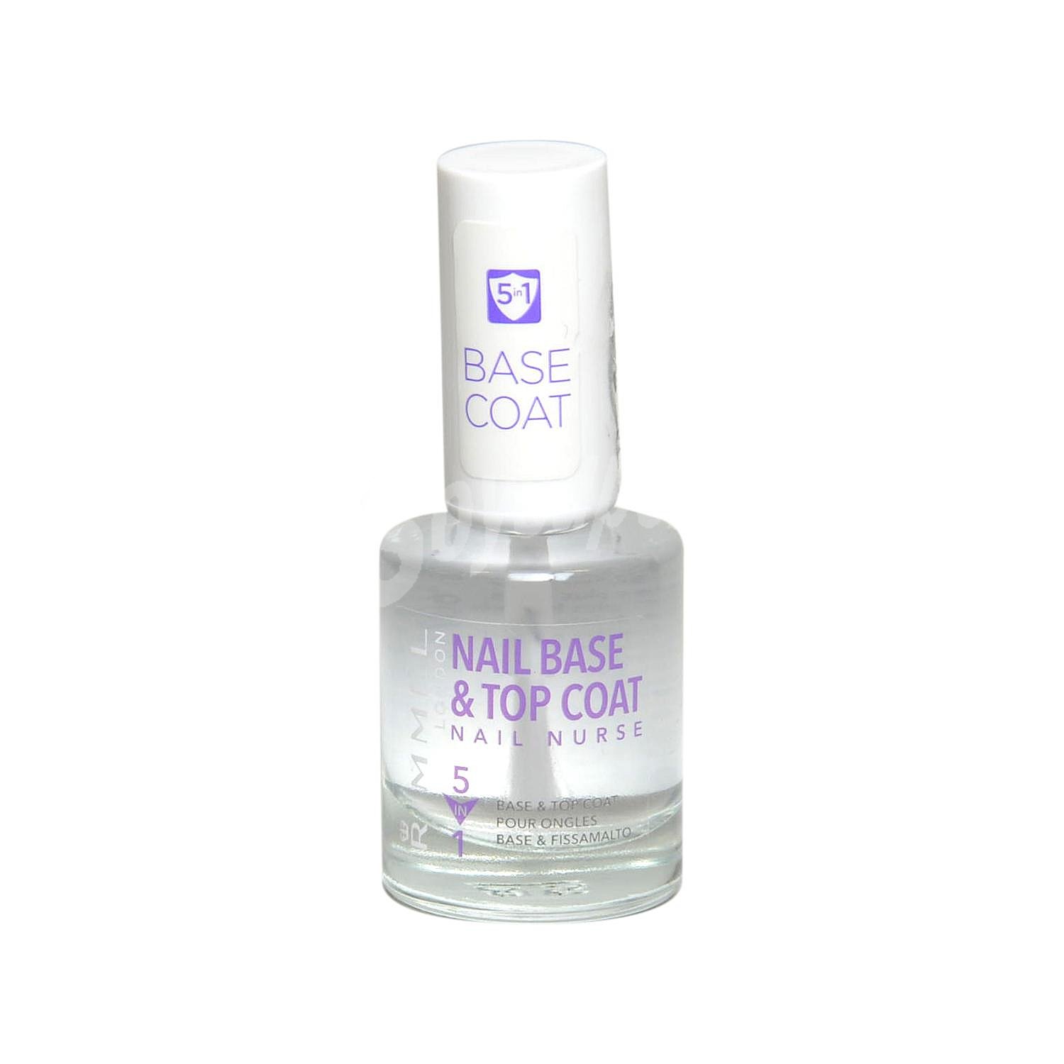 Esmalte de uñas nail base & top coat 5 en 1 Rimmel