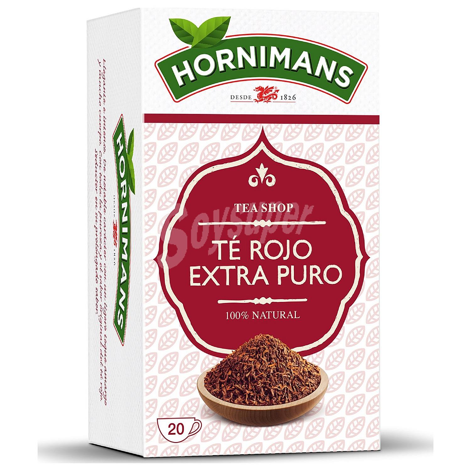 Té rojo extra puro en bolsitas Hornimans