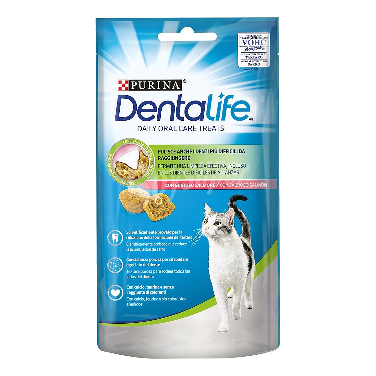 Dentalife snacks dentales para gatos con salmón