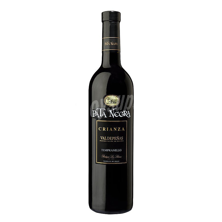 Vino D.O. Valdepeñas tinto crianza Pata Negra