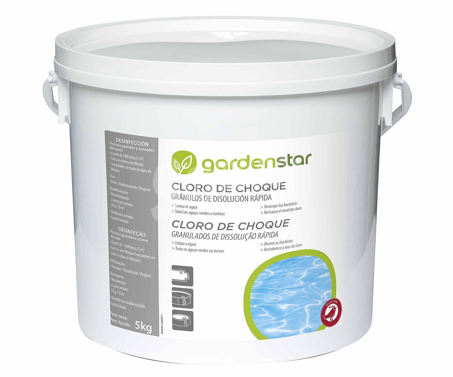 Cloro de choque 5KG granulados piscina,