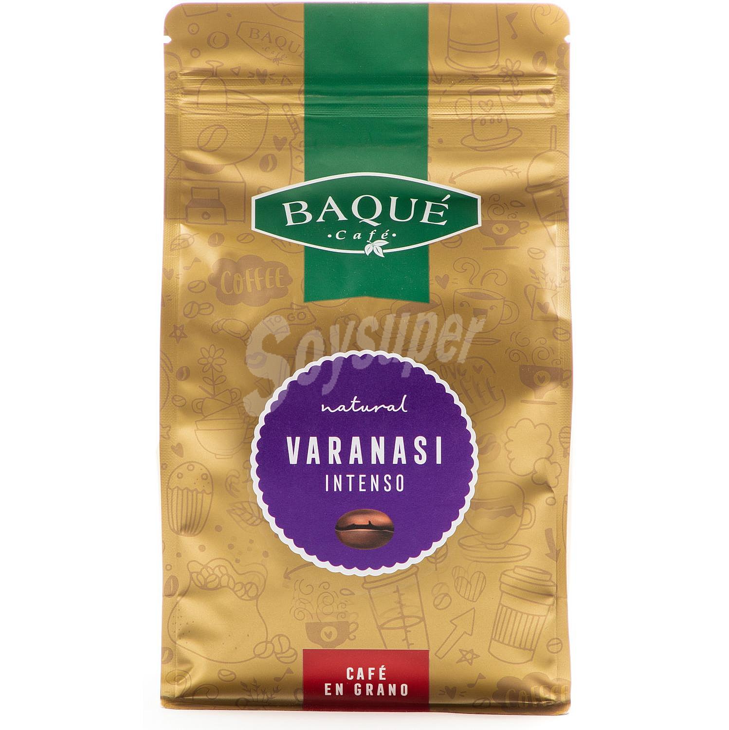 Café natural intenso en grano Baqué Varanasi