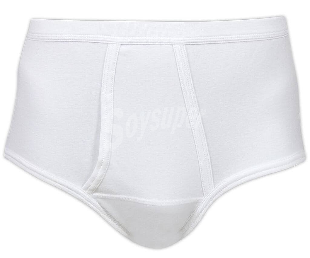 Calzoncillo con bragueta abierta abanderado 985, color blanco, talla 52