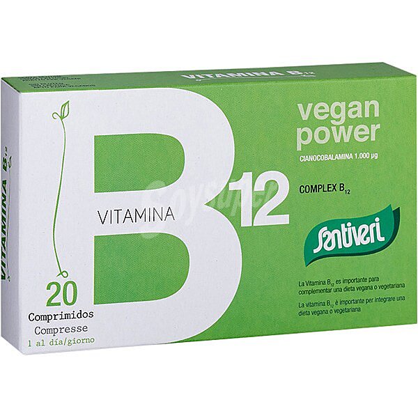 Vegan Power Complex B12 vitaminas estuche 20 comprimidos