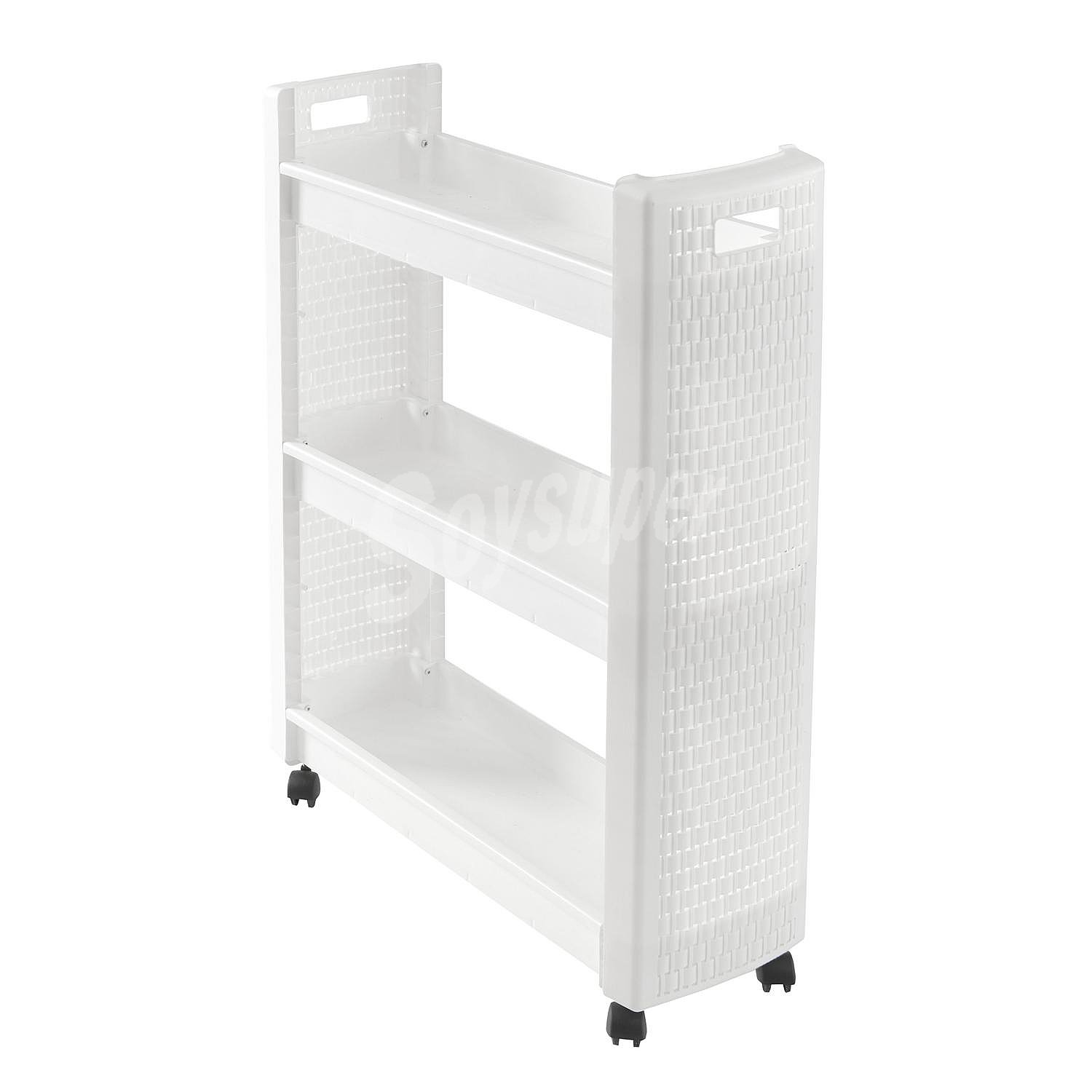 Carrito Organizador 3 Estantes sundis 22x78x60 cm - Blanco