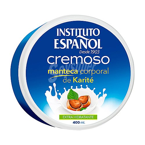 Instituto español Crema corporal cremosa y extra hidratante con manteca de Karité instituto español