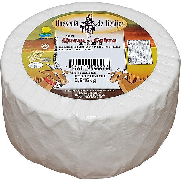 Queso de cabra semicurado mni elaborado con leche pasteurizada pieza