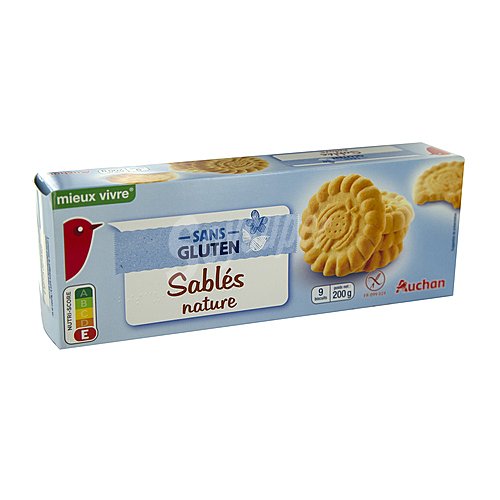 Producto alcampo Galletas de mantequilla Sablés, sin gluten producto alcampo