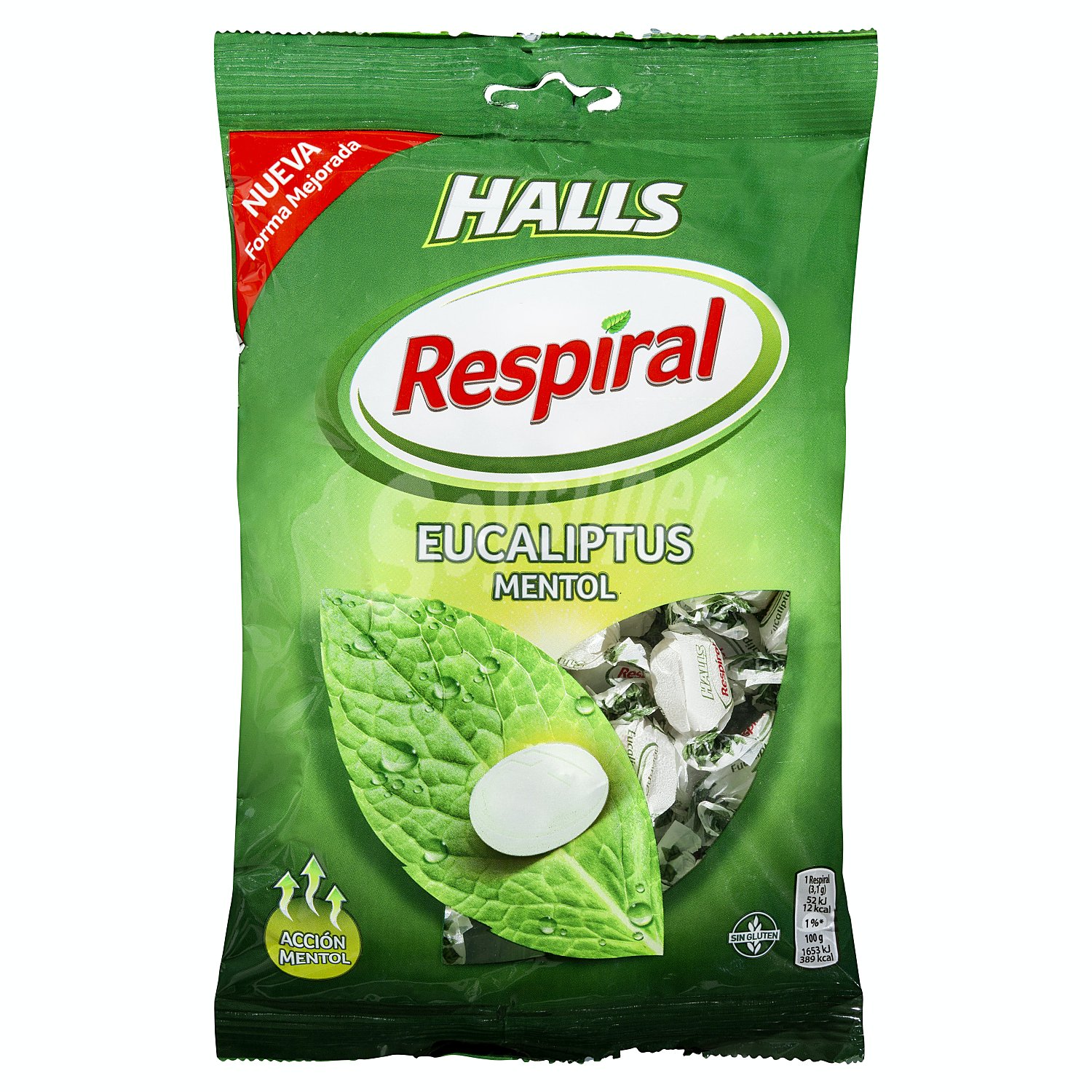 Caramelos bolsa eucaliptus mentol respiral