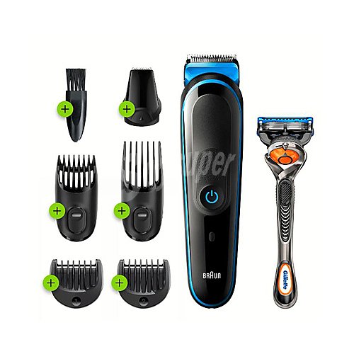 Set de arreglo personal 7 en 1 braun MGK5245, sin cable, uso en seco, para cara y cabello