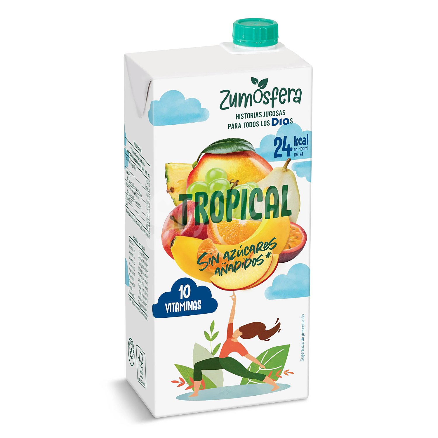 Zumo tropical sin azúcares añadidos Zumosfera