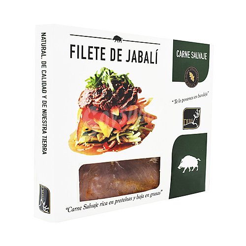 Carne adobada de jabali, hecha filetes, sin soja, sin lactosa ni gluten dibe