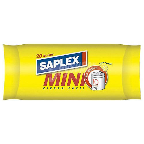 Saplex Bolsas de basura mini, papelera, cierra fácil saplex 20 uds