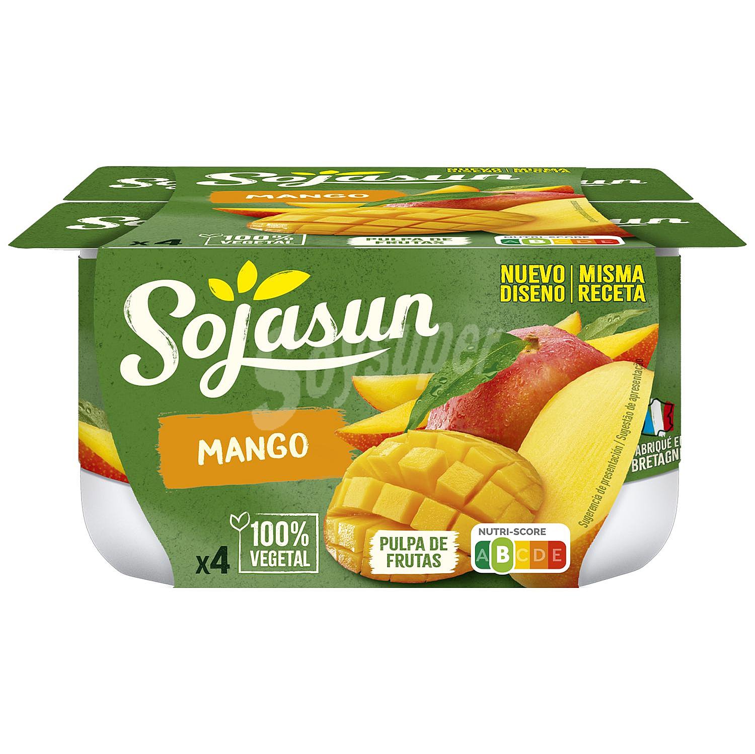 Preparado de soja con mango Sojasun sin lactosa