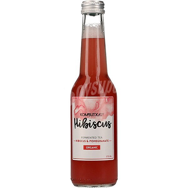 Hibiscus té probiótico con sabor hibiscus y granada ecológico