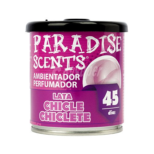 Ambientador en lata olor chicle, paradise scents