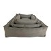 Cama impermeable gris para perros talla M-L medidas 76x76x20 cm