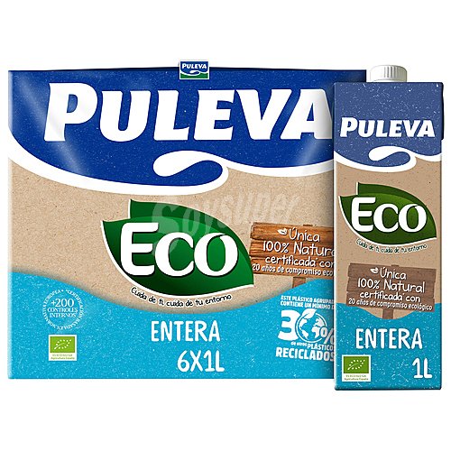 Puleva Leche entera de vacas con alimentación ecológica puleva Eco