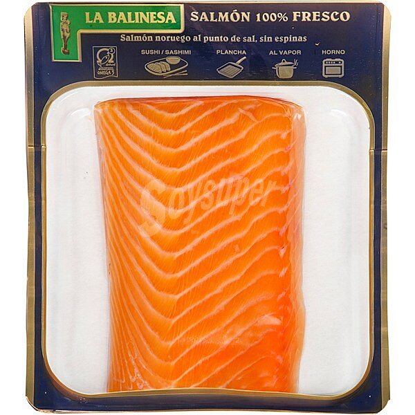 Lomitos de salmón fresco al punto de sal