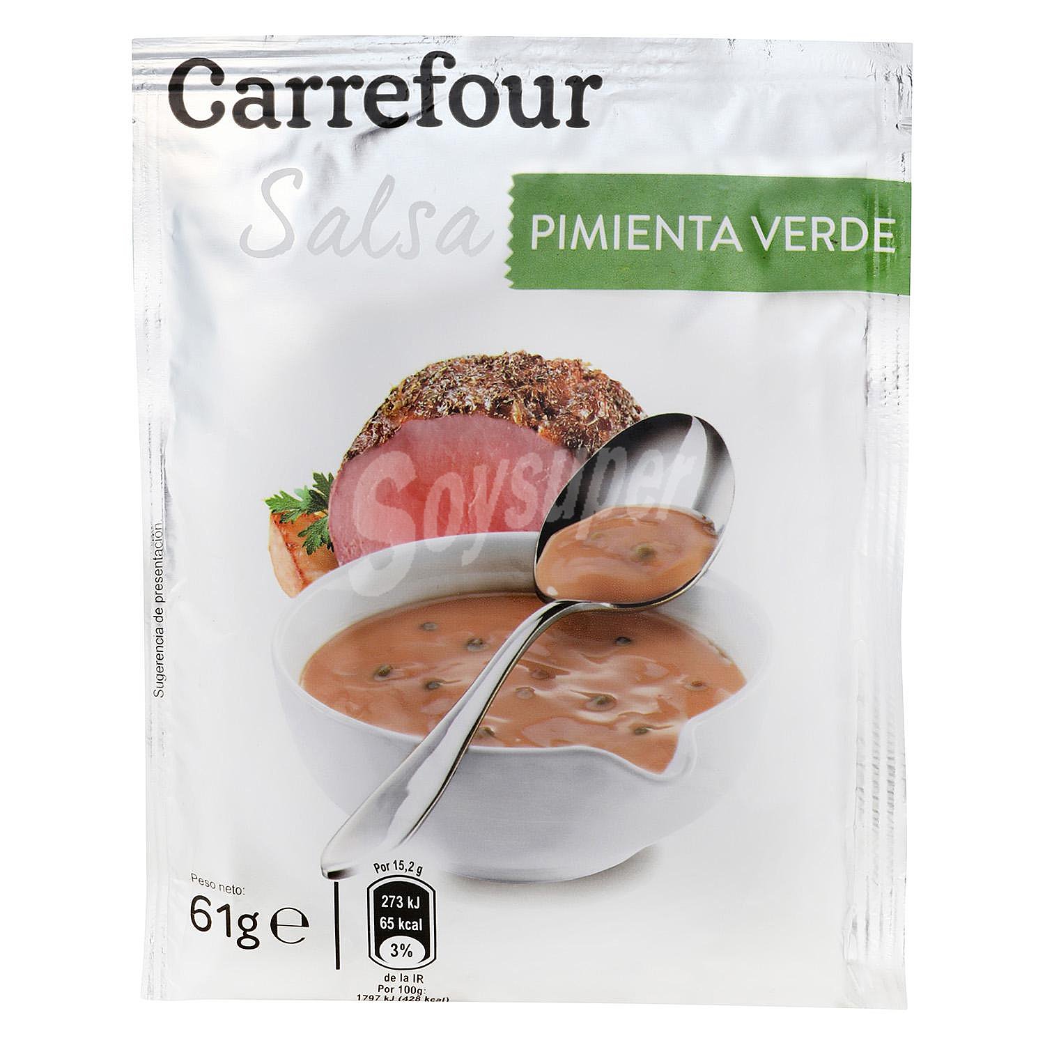 Salsa deshidratada de pimienta verde Carrefour