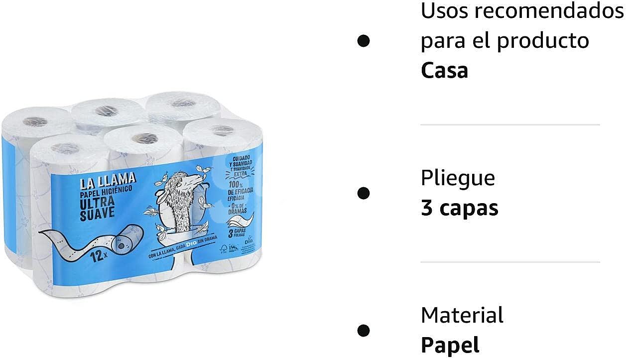 Papel higiénico suave 3 capas La llama