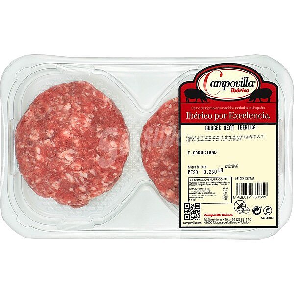 Hamburguesas de cerdo ibérico 4 unidades