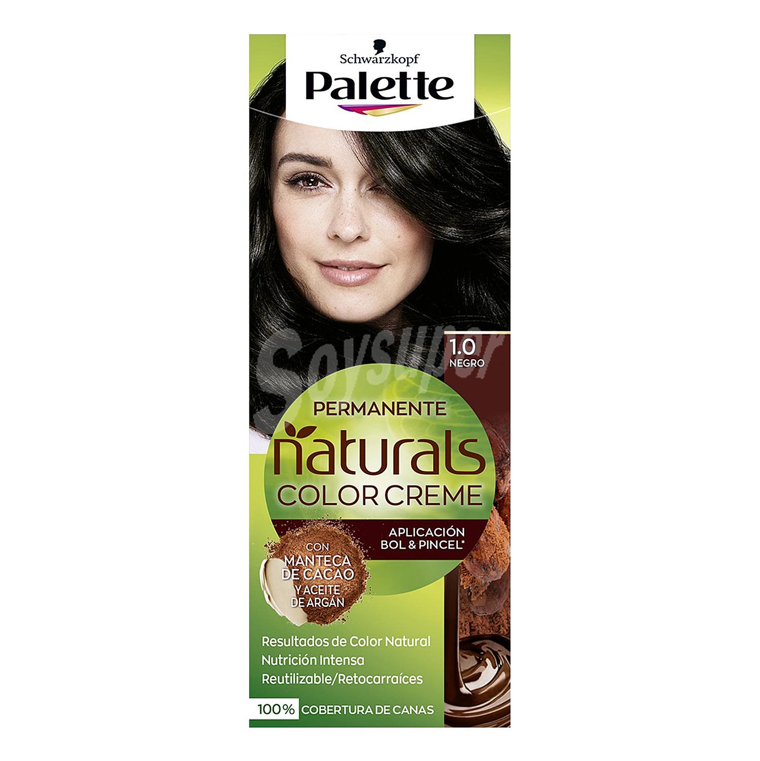 Tinte permanente nº 1.0 negro Naturals Color Cream Palette Schwarzkopf