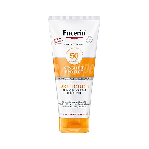 Eucerin Crema protectora solar con textura gel ultra ligera y FPS 50+ (muy alto) eucerin Sensitive protect