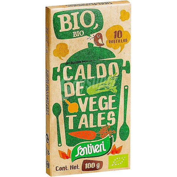 Bio caldo de vegetales ecológico en pastillas