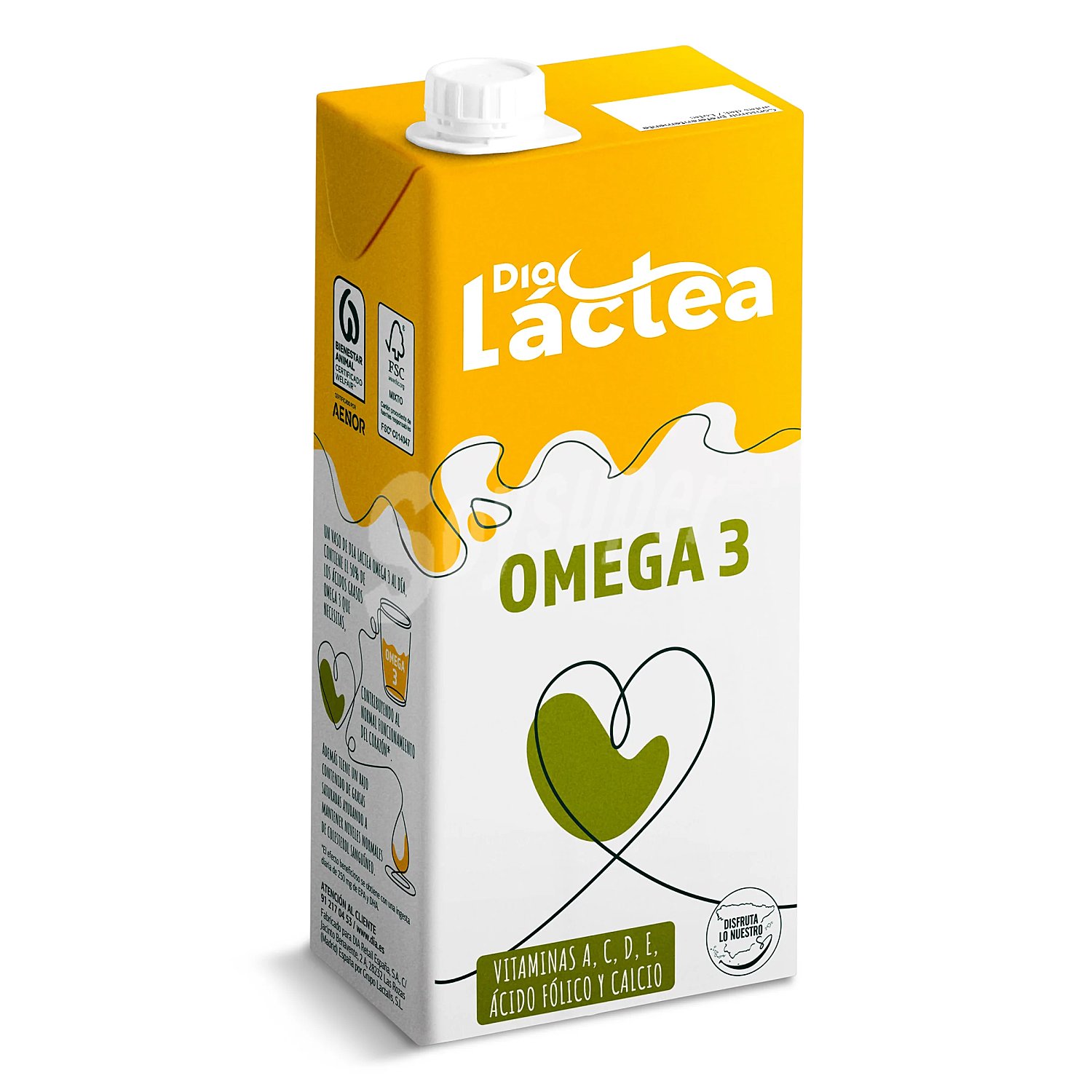 Leche desnatada omega 3 Dia Láctea