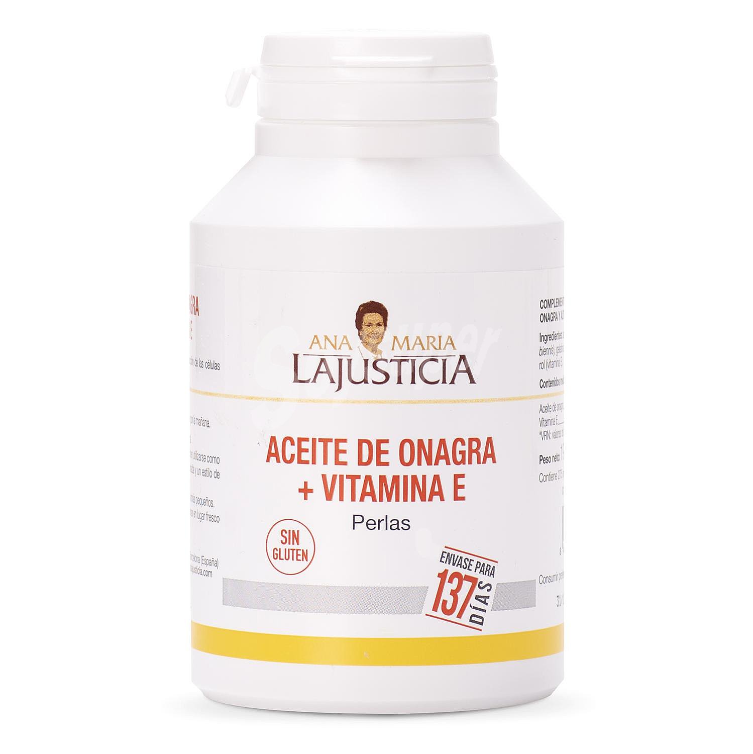 Aceite de Onagra + vitamina E perlas alivia dolores menstruales, síntomas de la menopausia y el síndrome premenstual