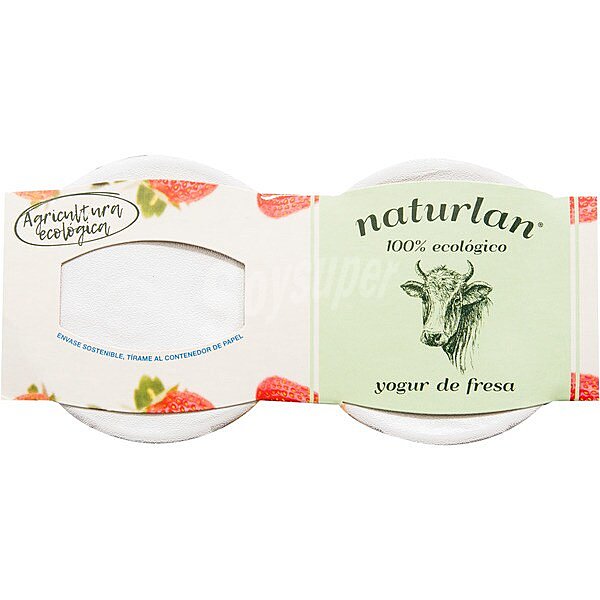 Yogur de vaca de fresa 100% ecológico