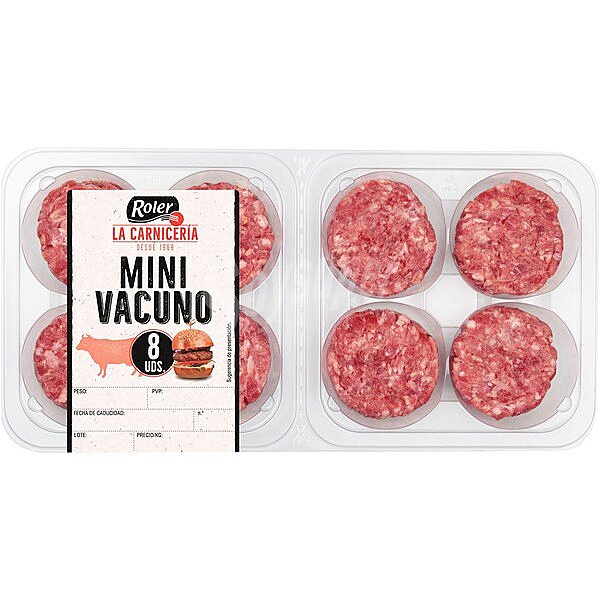 Tapas mini hamburguesas de vacuno sin gluten