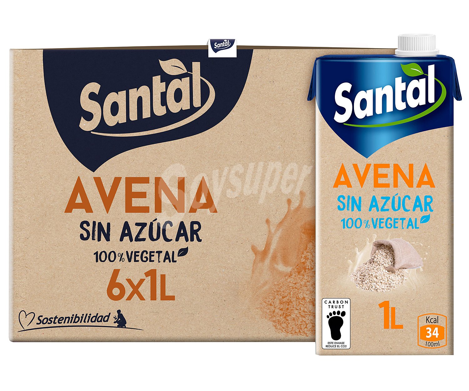 Bebida 100% vegetal de avena sin azúcar