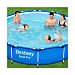 Piscina tubular de estructura metálica 3,66x0,76m, con depuradora /hora, bestway