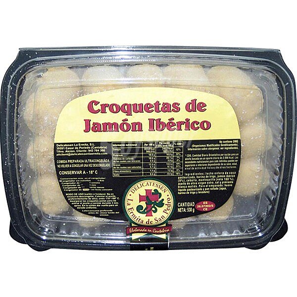 Croquetas de jamón ibérico bandeja 530 g