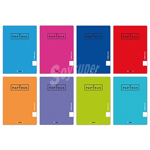 Cuaderno de grapas 48 hojas tamaño A4 tapa flexible, interior cuadrícula 5x5, unipapel