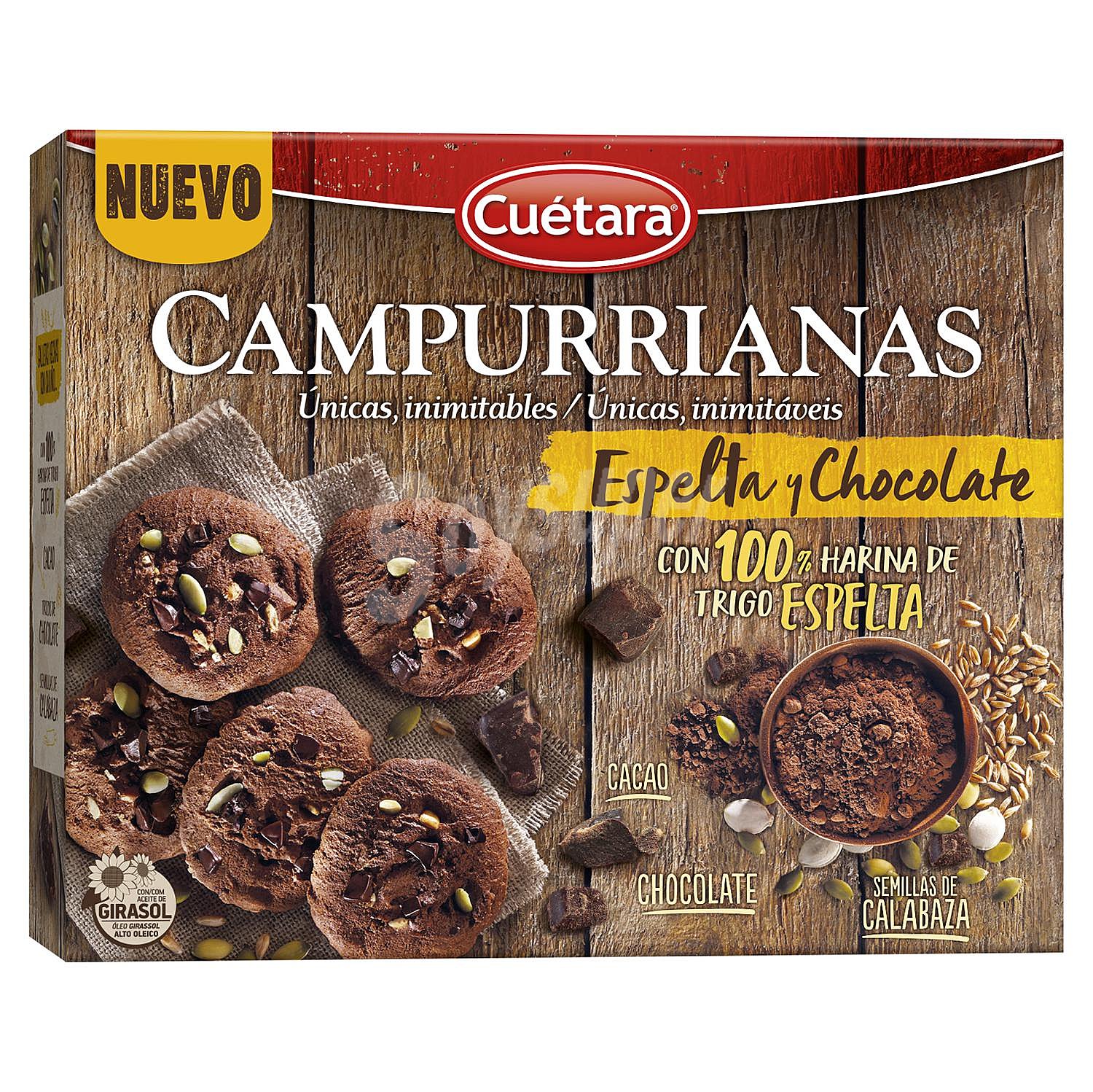 Galletas Campurrianas con espelta y chocolate