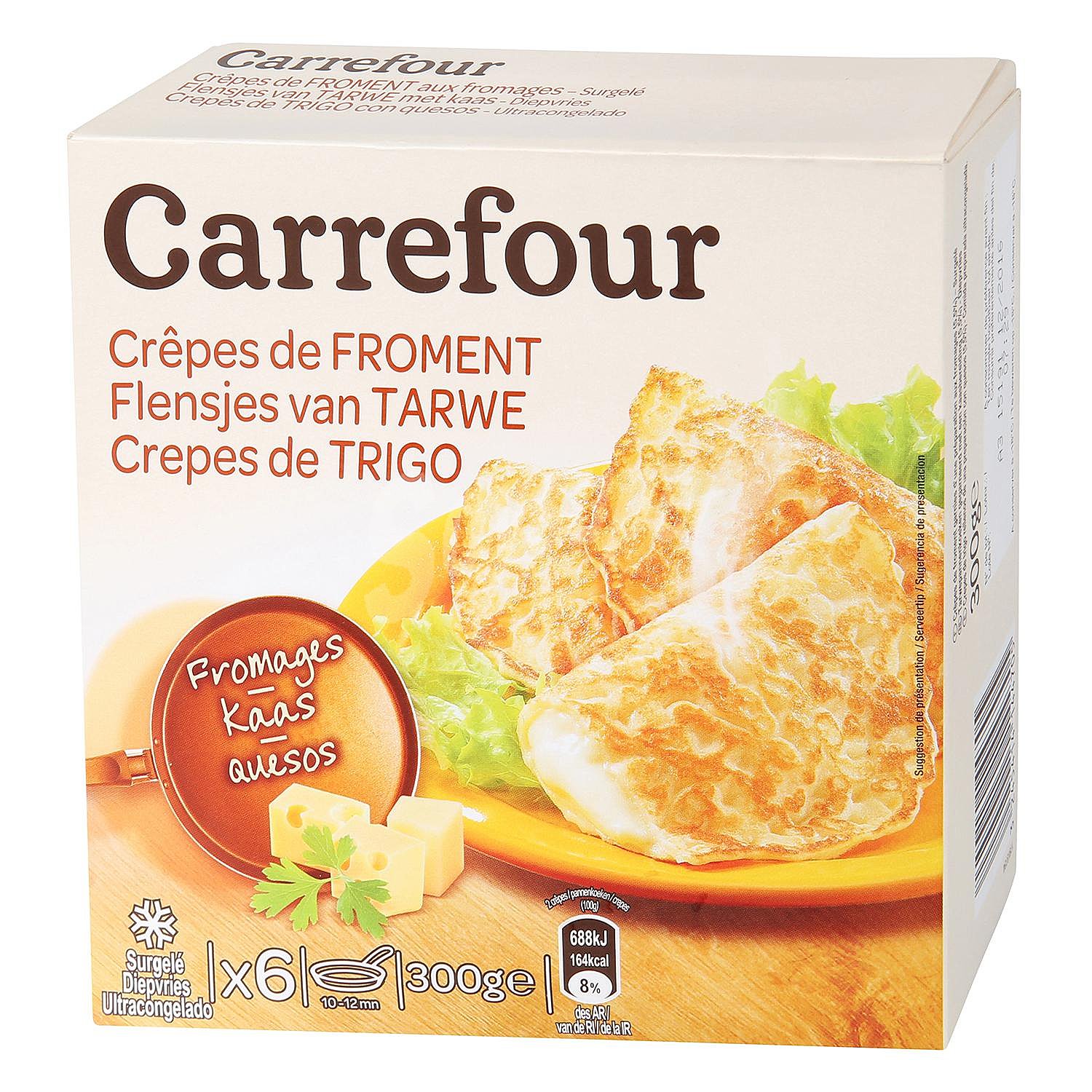 Crepes de trigo con relleno de queso Carrefour