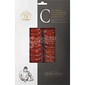 Chorizo cular 100% ibérico extra de bellota cortado a cuchillo