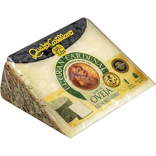 Queso de oveja curado con romero