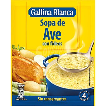 Sopa de ave con fideos