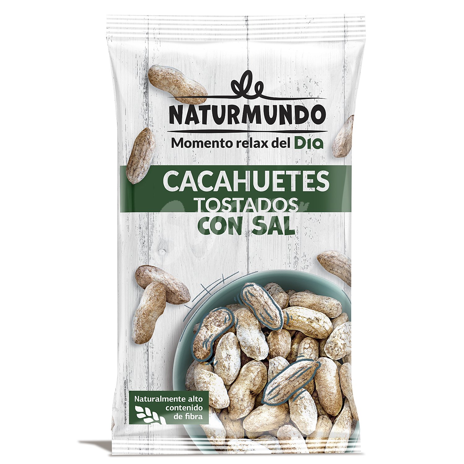 Cacahuetes con cáscara salados Naturmundo