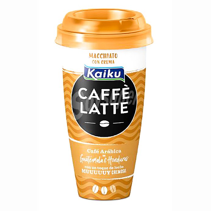 Café latte con crema macchiato Kaiku sin gluten