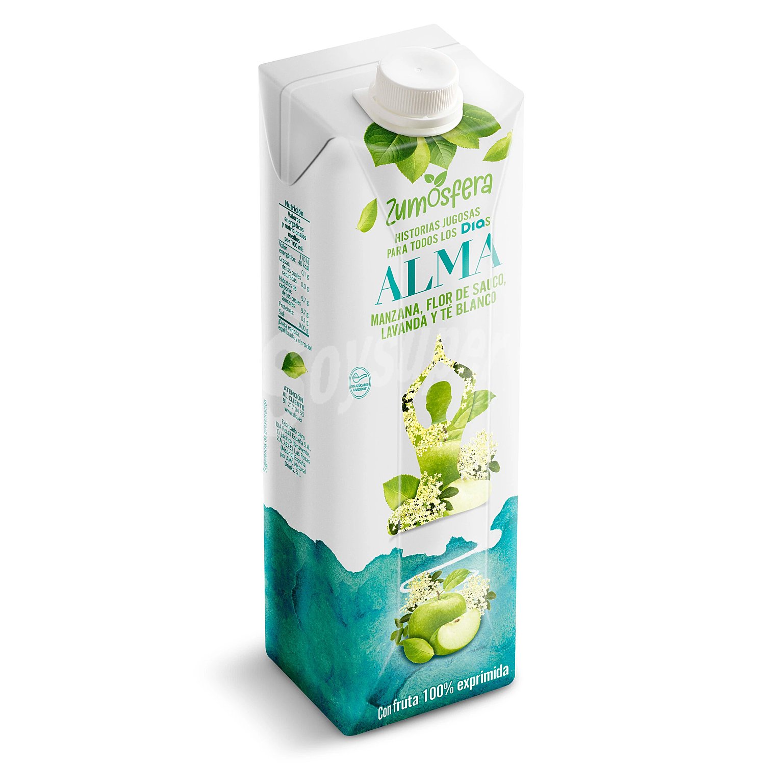 Zumo alma de manzana con extractos vegetales Zumosfera