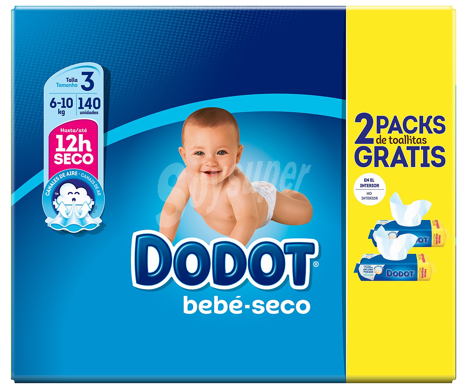 Pañales de la talla 3, para niños de 6 a 10 kilogramos Bebé-Seco