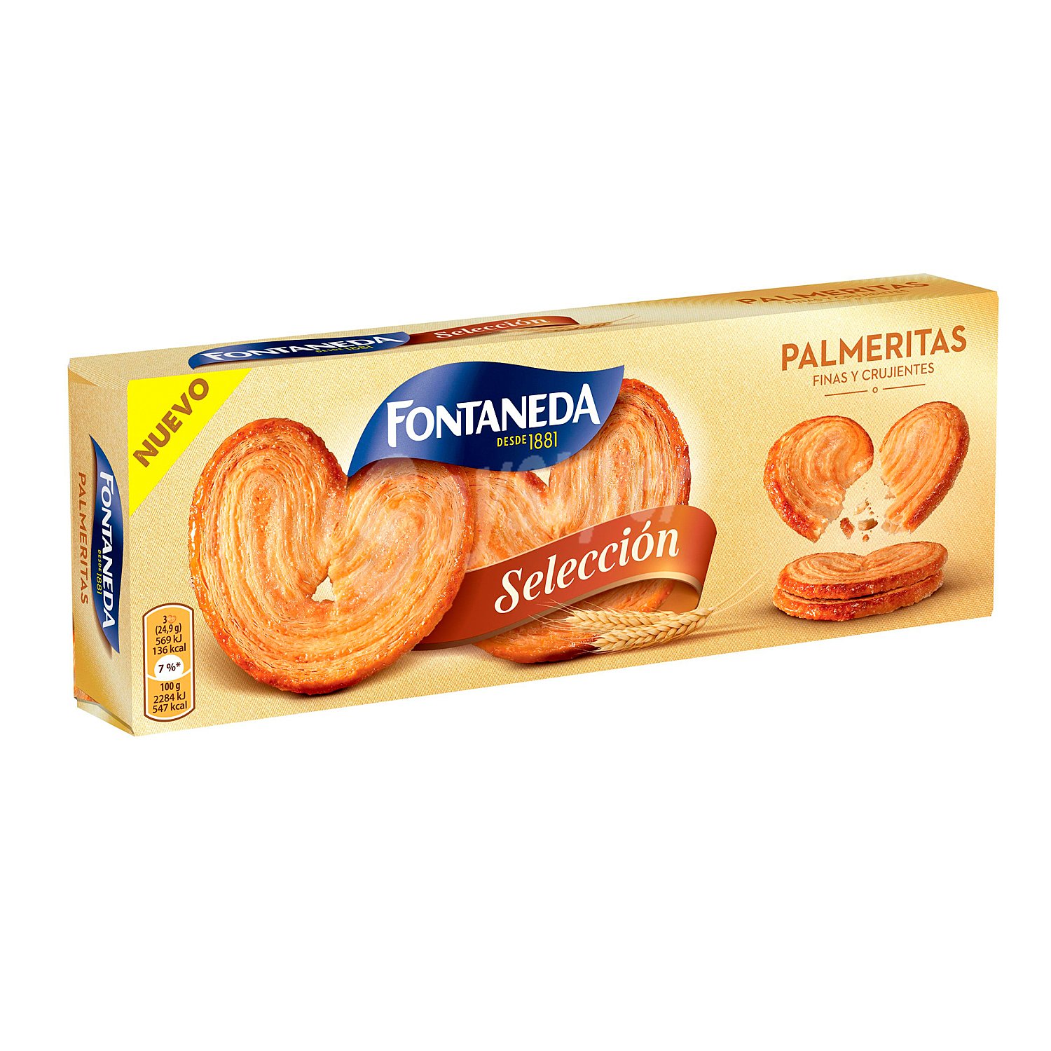 Palmeritas finas y crujientes selección paquete 100 gr